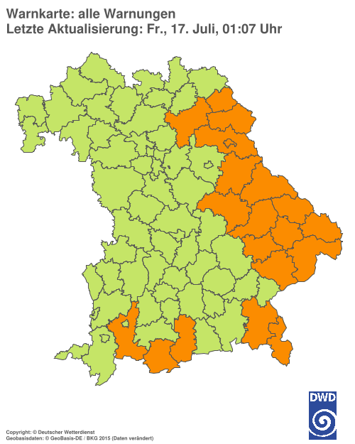 Aktuelle Wetterwarnungen für  Hannover