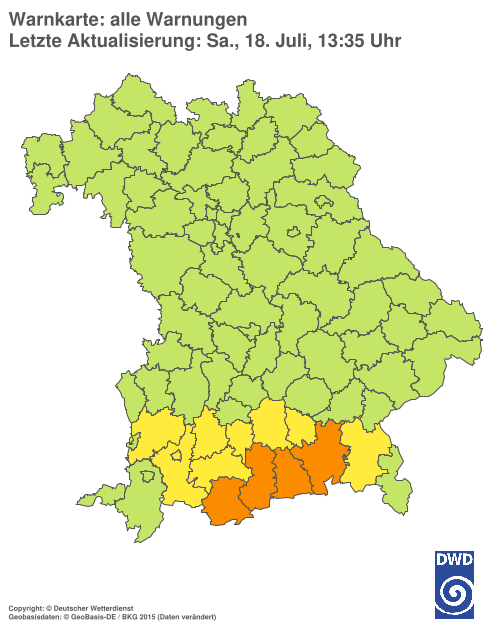 Aktuelle Wetterwarnungen für  Hannover