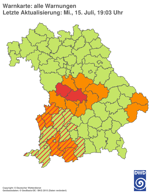 Aktuelle Wetterwarnungen für  Hannover