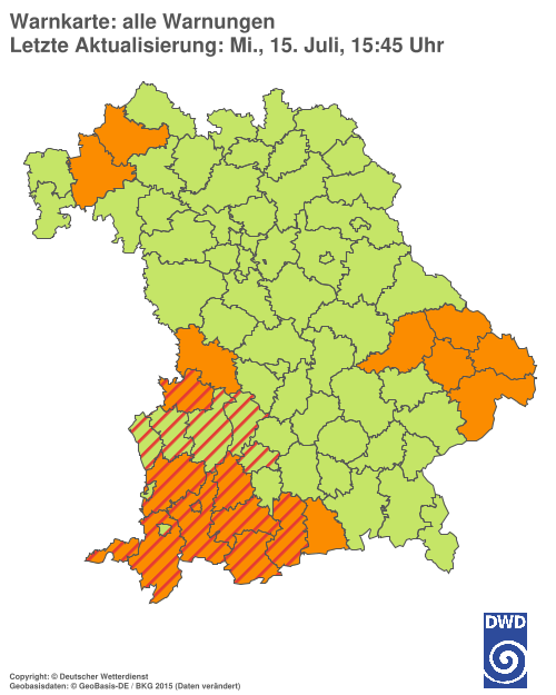 Aktuelle Wetterwarnungen für  Hannover