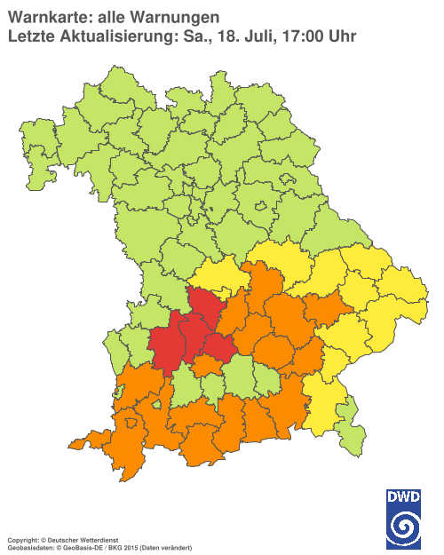 Aktuelle Wetterwarnungen für  Hannover