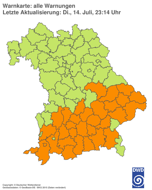 Aktuelle Wetterwarnungen für  Hannover