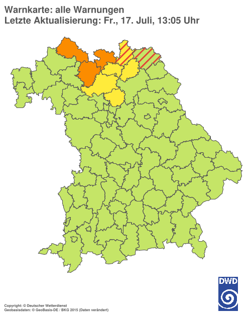 Aktuelle Wetterwarnungen für  Hannover