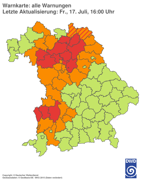 Aktuelle Wetterwarnungen für  Hannover