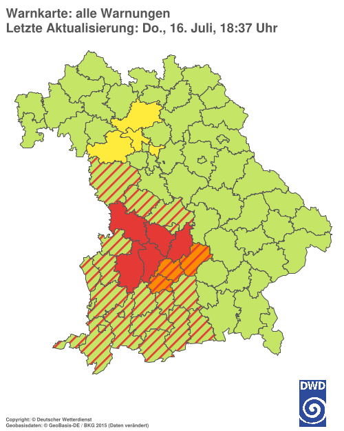 Aktuelle Wetterwarnungen für  Hannover