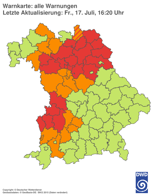 Aktuelle Wetterwarnungen für  Hannover