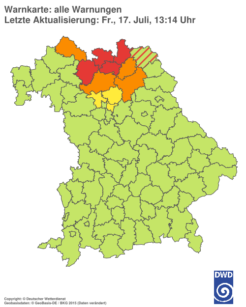 Aktuelle Wetterwarnungen für  Hannover
