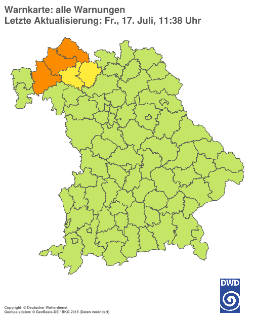 Aktuelle Wetterwarnungen für  Hannover