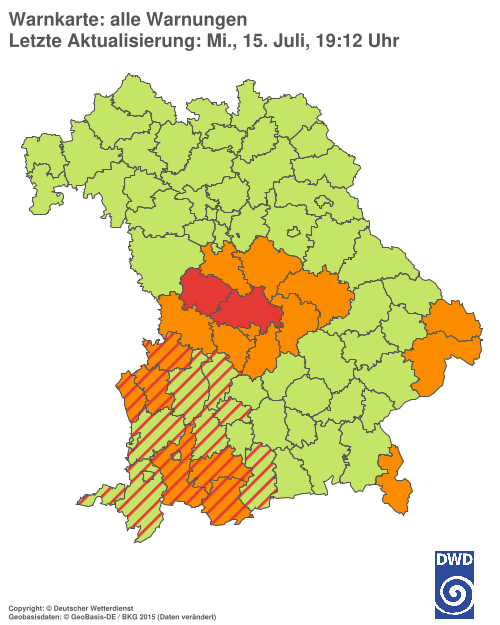 Aktuelle Wetterwarnungen für  Hannover