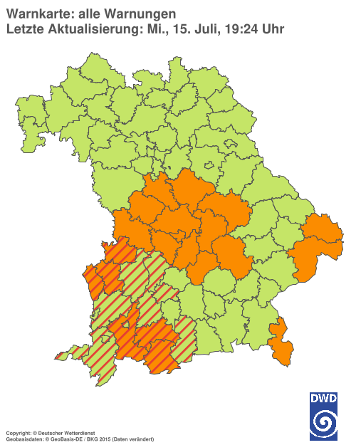 Aktuelle Wetterwarnungen für  Hannover