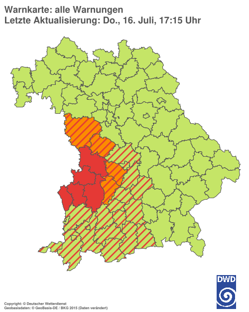 Aktuelle Wetterwarnungen für  Hannover