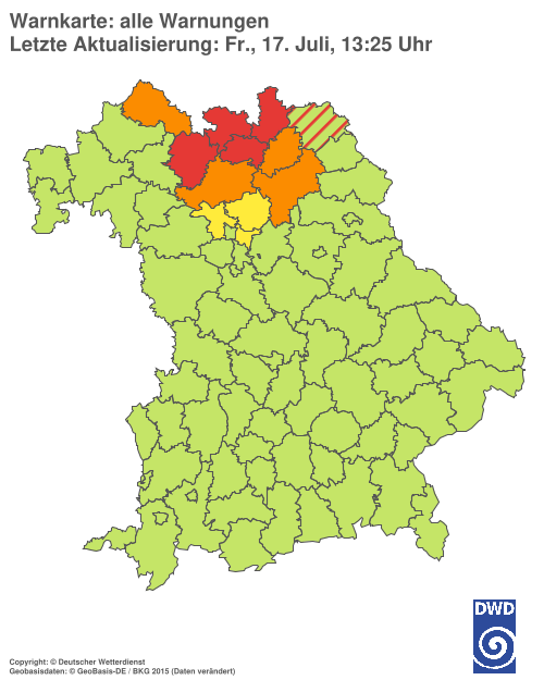 Aktuelle Wetterwarnungen für  Hannover