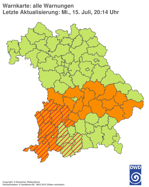 Aktuelle Wetterwarnungen für  Hannover