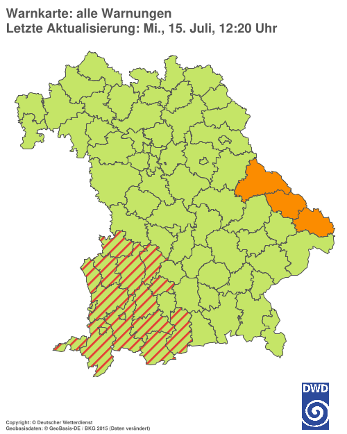 Aktuelle Wetterwarnungen für  Hannover