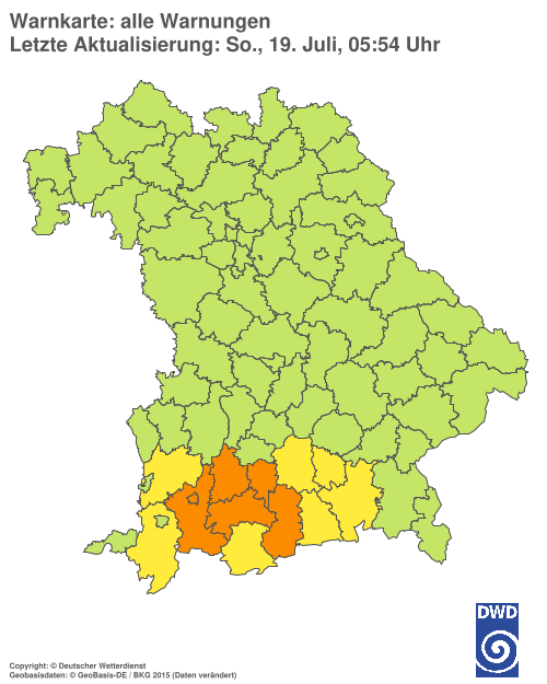 Aktuelle Wetterwarnungen für  Hannover