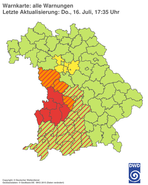 Aktuelle Wetterwarnungen für  Hannover