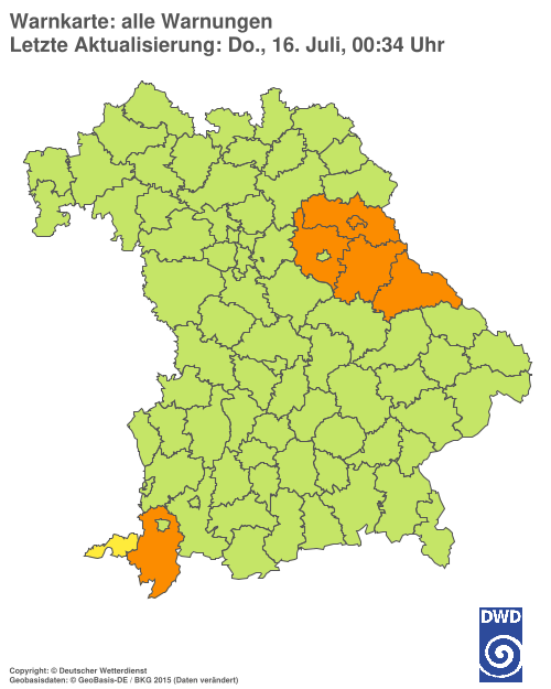 Aktuelle Wetterwarnungen für  Hannover