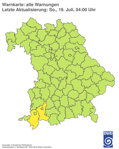 Aktuelle Wetterwarnungen für  Hannover