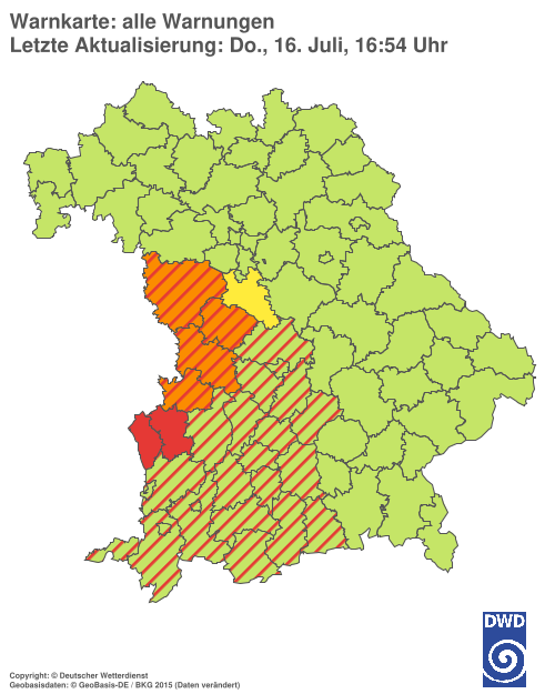 Aktuelle Wetterwarnungen für  Hannover