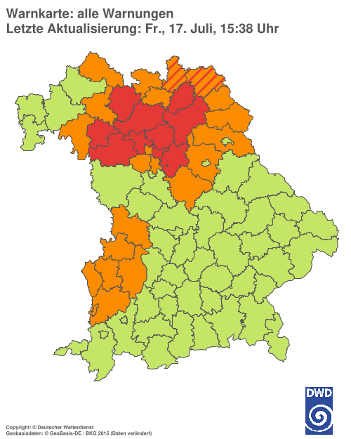 Aktuelle Wetterwarnungen für  Hannover