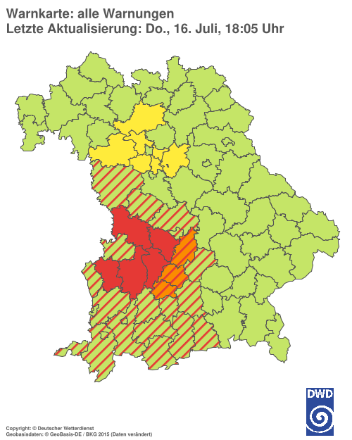 Aktuelle Wetterwarnungen für  Hannover