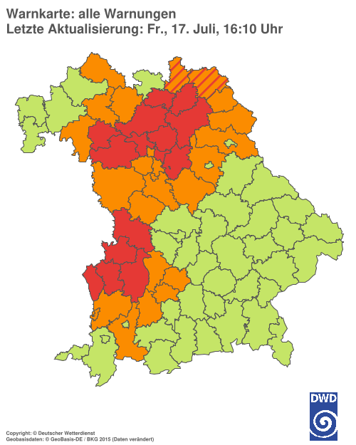 Aktuelle Wetterwarnungen für  Hannover