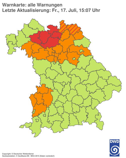 Aktuelle Wetterwarnungen für  Hannover