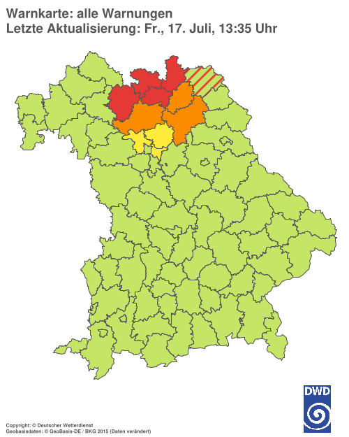 Aktuelle Wetterwarnungen für  Hannover