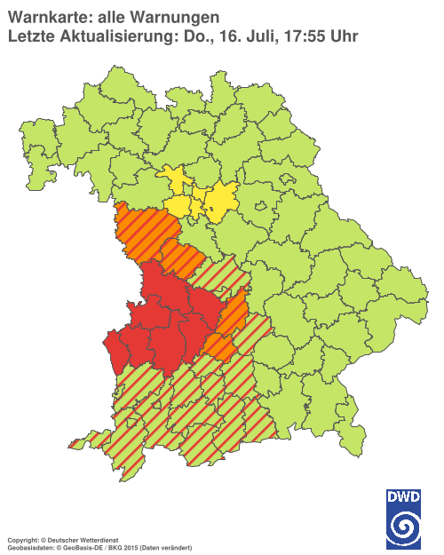 Aktuelle Wetterwarnungen für  Hannover