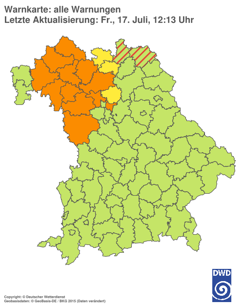 Aktuelle Wetterwarnungen für  Hannover