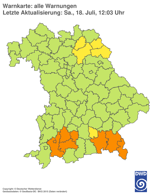 Aktuelle Wetterwarnungen für  Hannover