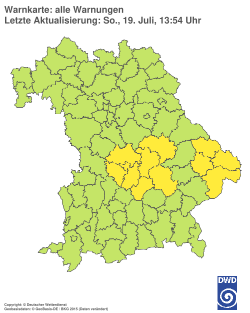 Aktuelle Wetterwarnungen für  Hannover
