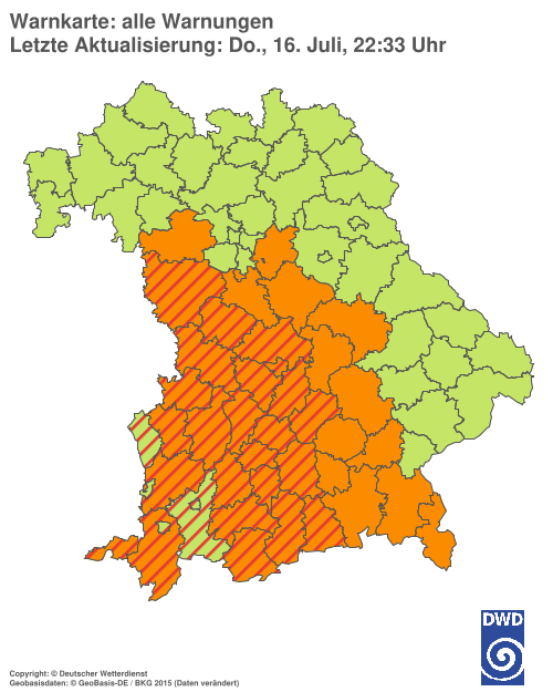 Aktuelle Wetterwarnungen für  Hannover