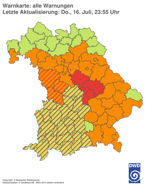 Aktuelle Wetterwarnungen für  Hannover