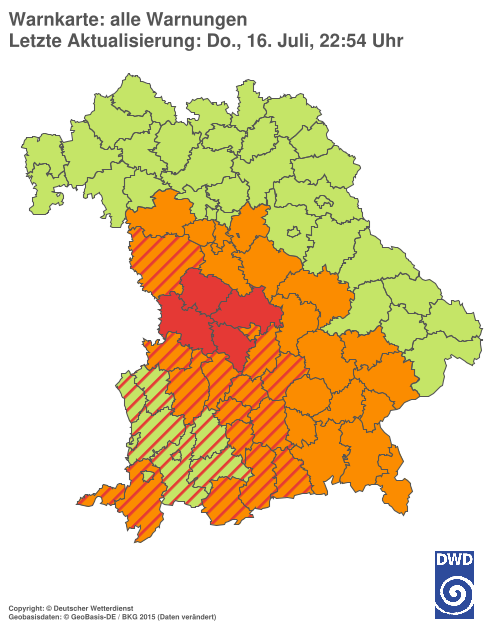 Aktuelle Wetterwarnungen für  Hannover