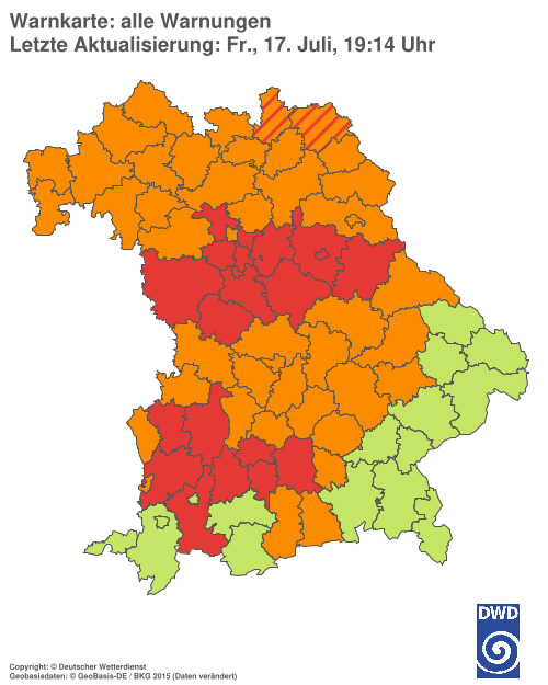 Aktuelle Wetterwarnungen für  Hannover