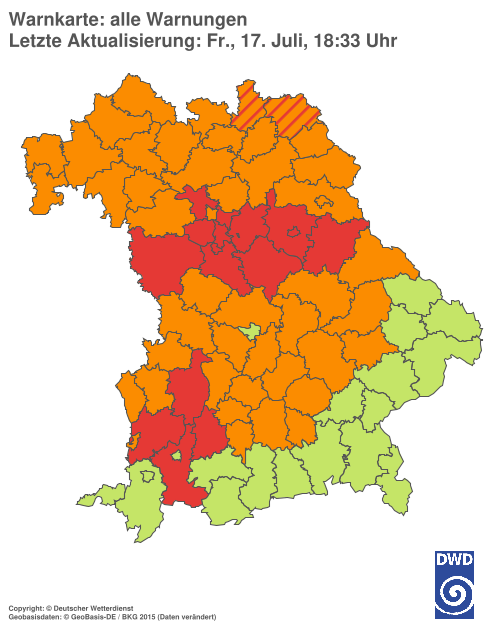 Aktuelle Wetterwarnungen für  Hannover