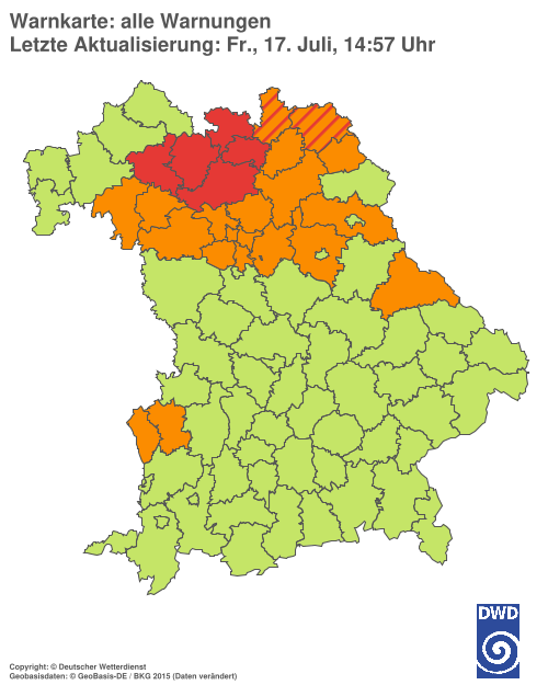 Aktuelle Wetterwarnungen für  Hannover