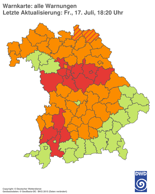 Aktuelle Wetterwarnungen für  Hannover