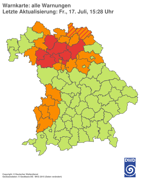 Aktuelle Wetterwarnungen für  Hannover