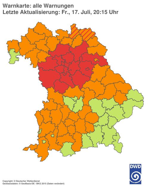 Aktuelle Wetterwarnungen für  Hannover
