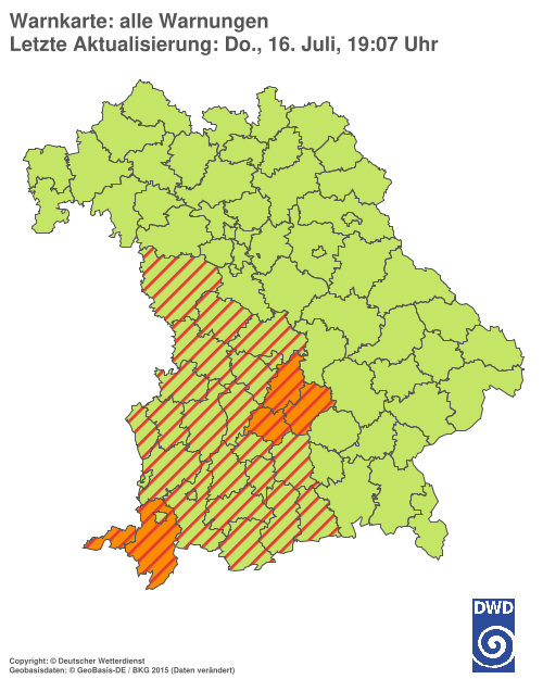 Aktuelle Wetterwarnungen für  Hannover