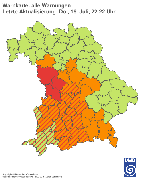Aktuelle Wetterwarnungen für  Hannover