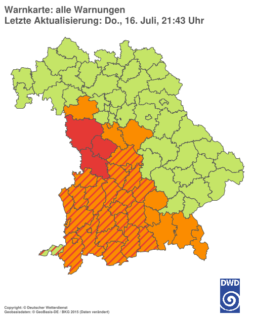 Aktuelle Wetterwarnungen für  Hannover
