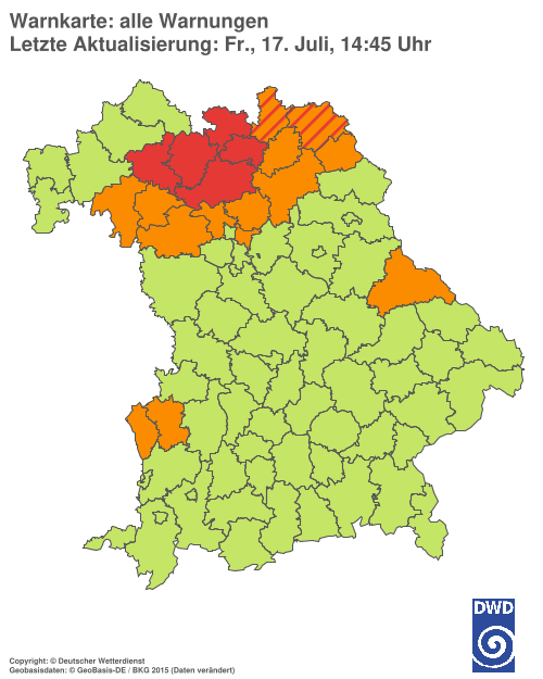 Aktuelle Wetterwarnungen für  Hannover