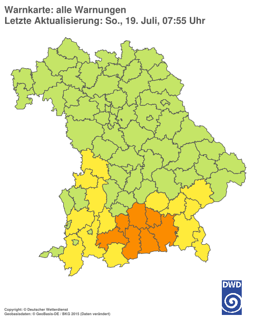 Aktuelle Wetterwarnungen für  Hannover