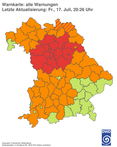Aktuelle Wetterwarnungen für  Hannover