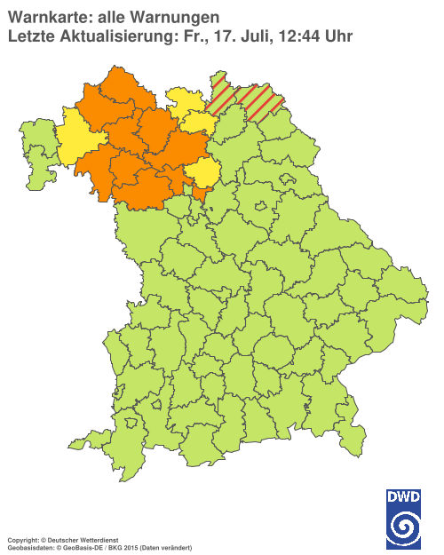 Aktuelle Wetterwarnungen für  Hannover