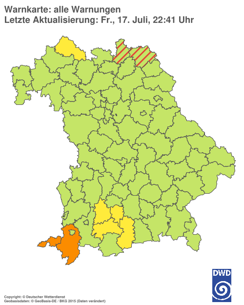 Aktuelle Wetterwarnungen für  Hannover