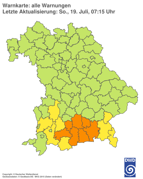 Aktuelle Wetterwarnungen für  Hannover